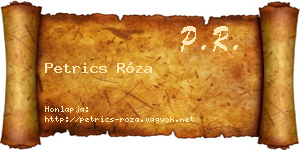 Petrics Róza névjegykártya