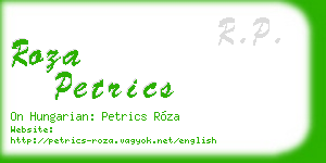 roza petrics business card